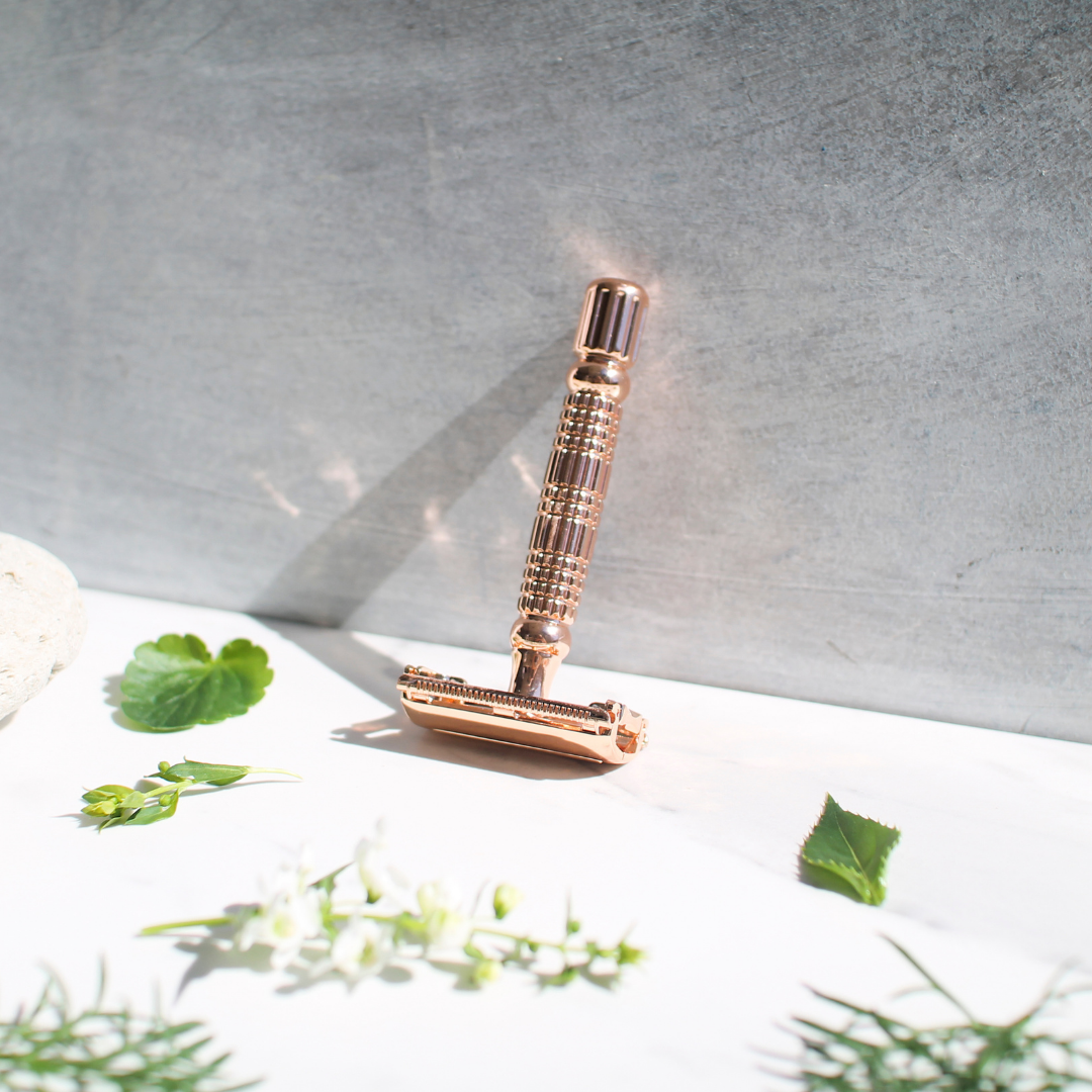 SustainaBLAH Stainless Steel Safety Razor - The Rose Gold Edition