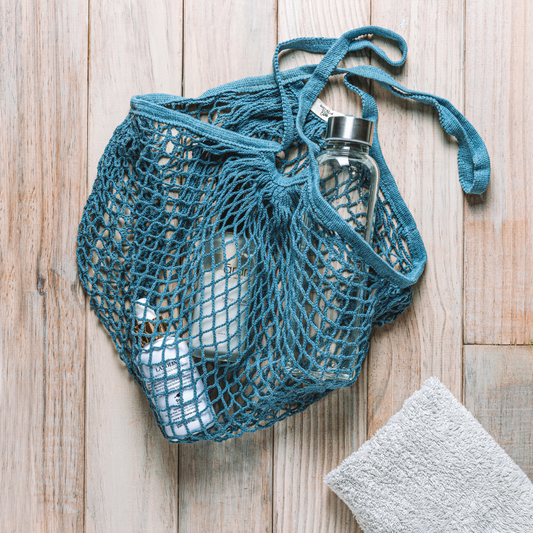 SustainaBLAH NZ Made Reusable String Shopping Bag - Blue Moon
