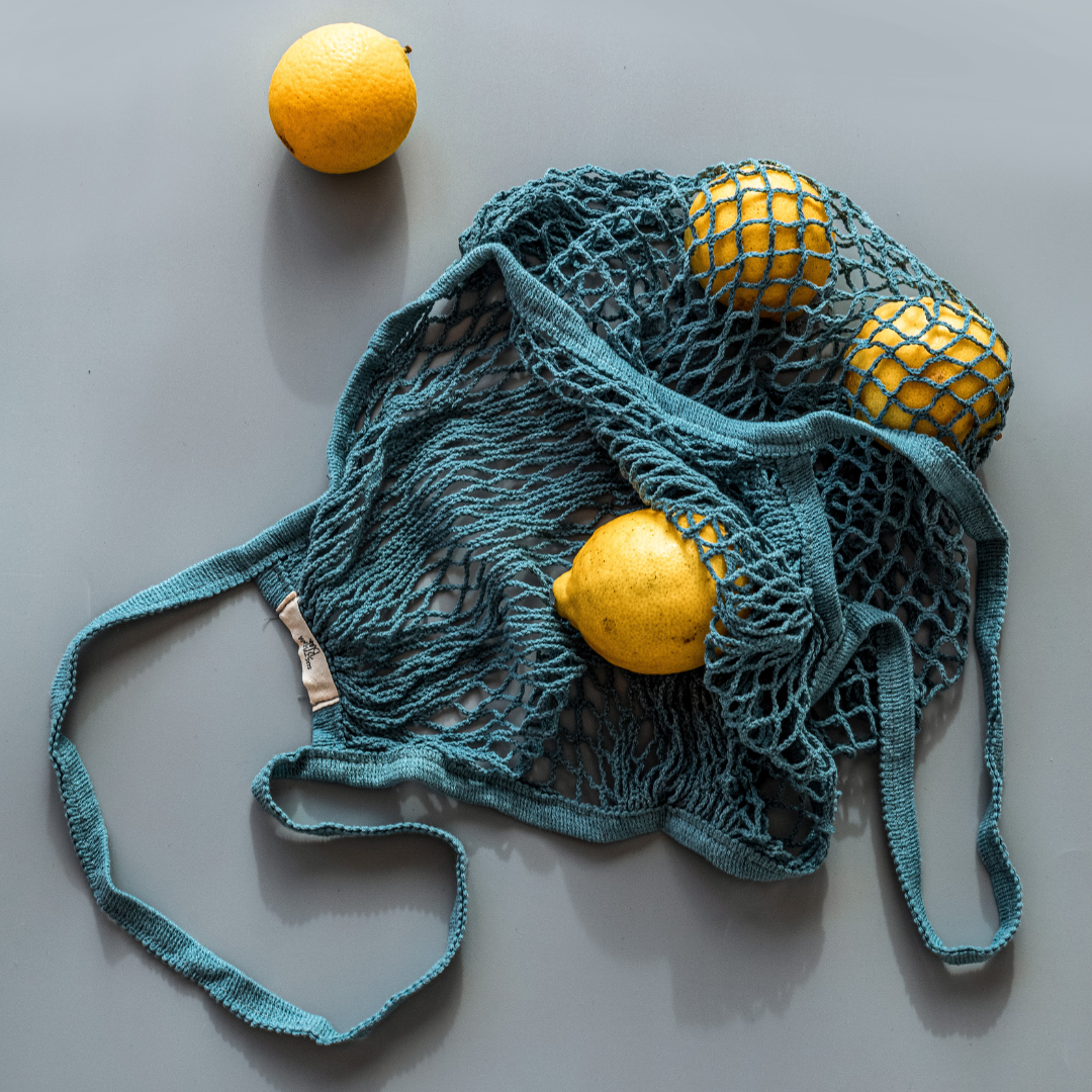 SustainaBLAH NZ Made Reusable String Shopping Bag - Blue Moon