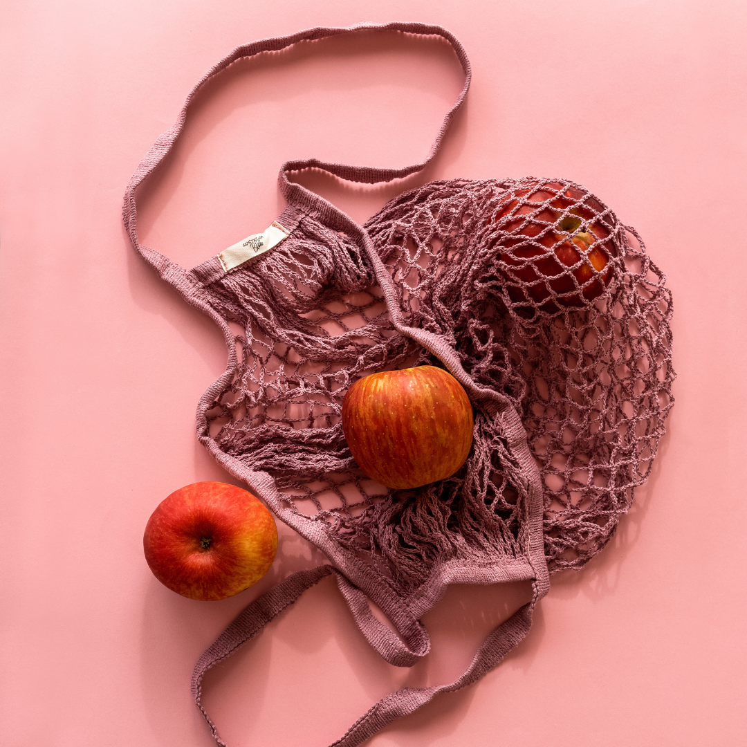 SustainaBLAH NZ Made Reusable String Shopping Bag - Purple Rain