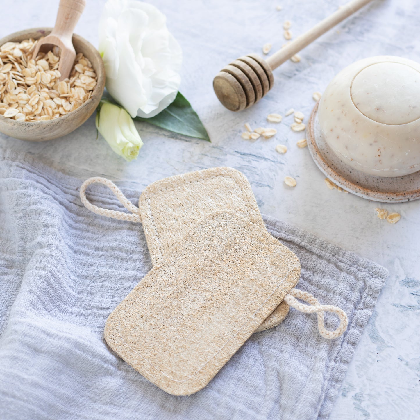 SustainaBLAH Biodegradable Loofah Pads - 2 pack