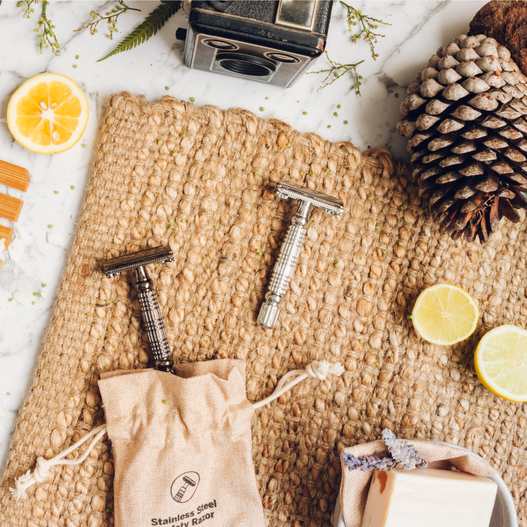 SustainaBLAH Stainless Steel Safety Razor - The Charcoal Edition