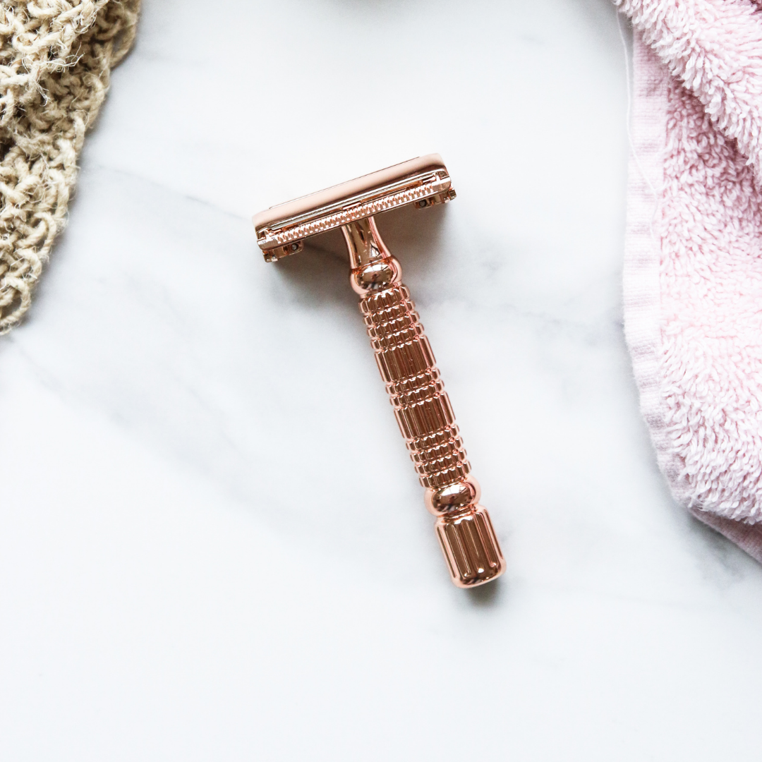 SustainaBLAH Stainless Steel Safety Razor - The Rose Gold Edition