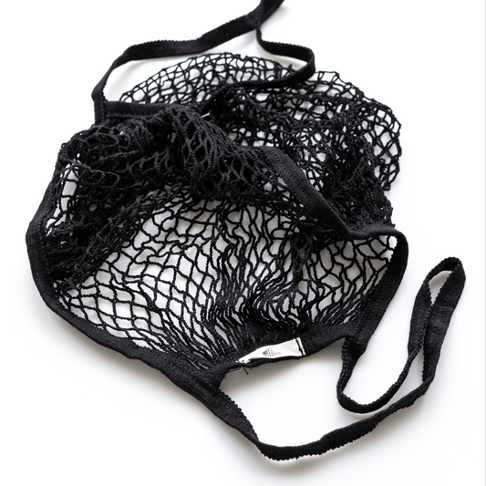 SustainaBLAH NZ Made Reusable String Shopping Bag - Black Sea