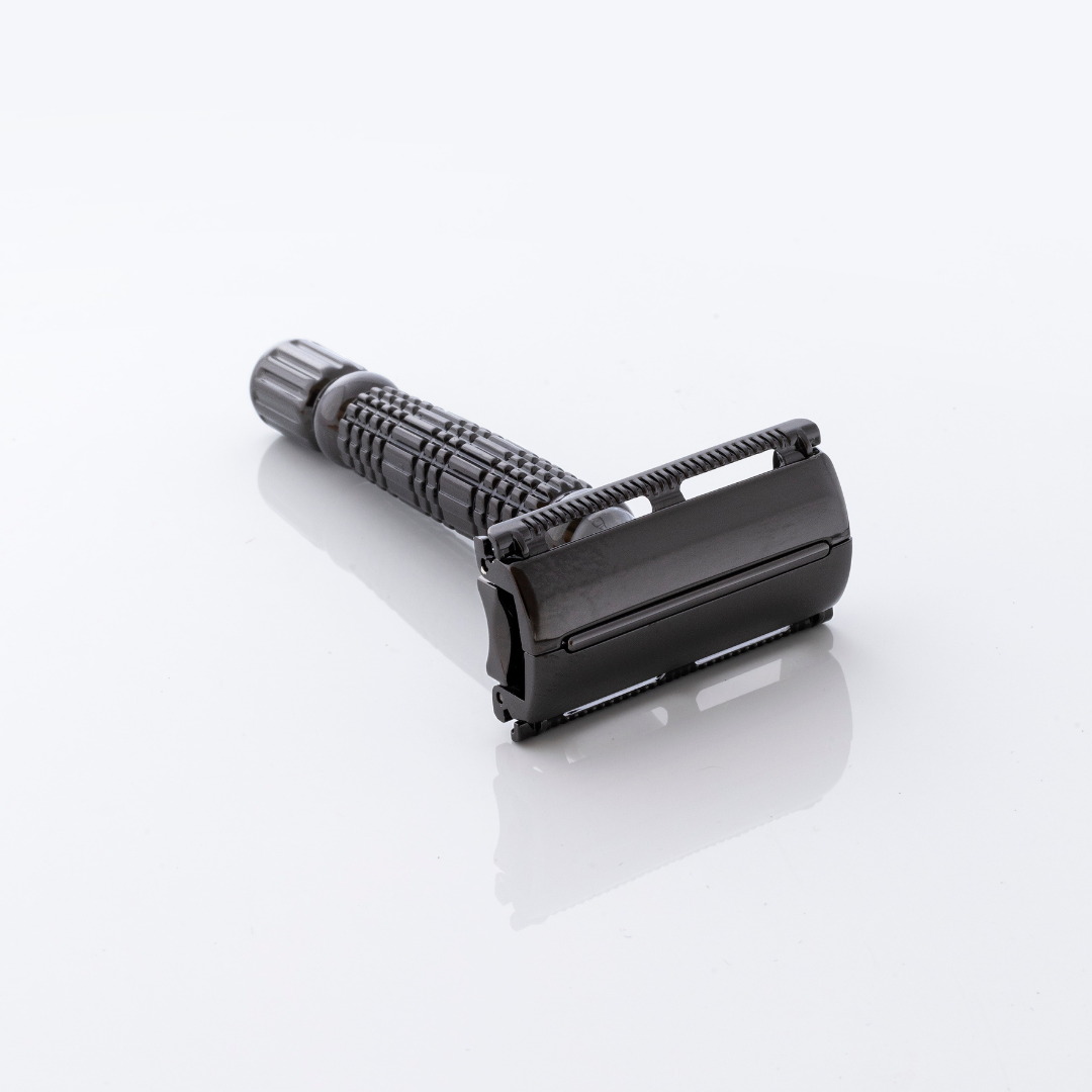 SustainaBLAH Stainless Steel Safety Razor - The Charcoal Edition