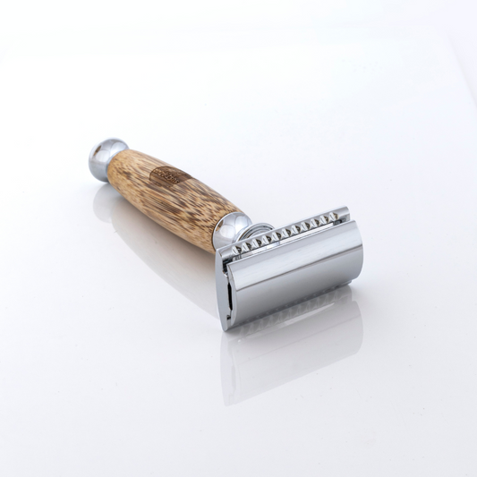 SustainaBLAH Stainless Steel Safety Razor - The Bamboo Edition